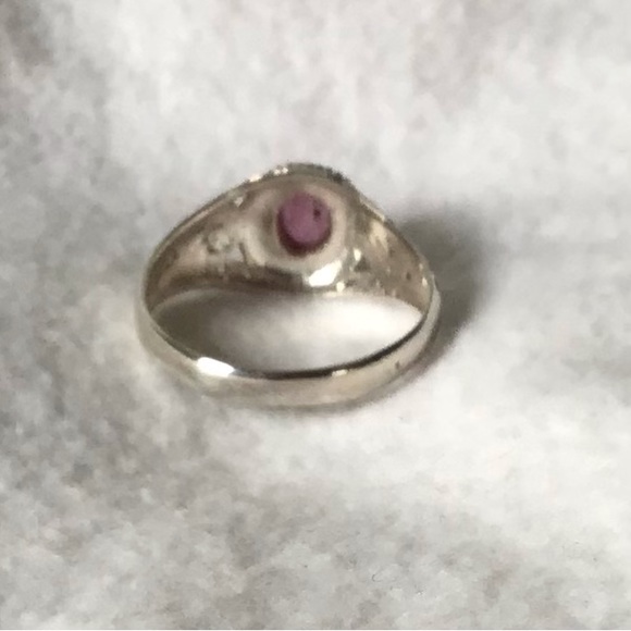 Pink Sapphire Ring in Artisan Sterling Silver - Picture 4 of 8